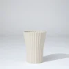 Athena Ripple Vase Chalk White (L)