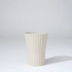 Athena Ripple Vase Chalk White (L)