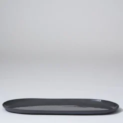 Cloud Oval Plate Charcoal (L)