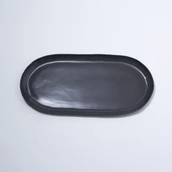 Cloud Oval Plate Charcoal (L)
