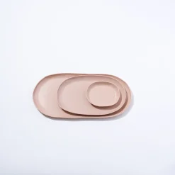 Cloud Oval Plate Icy Pink (L)