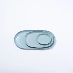 Cloud Oval Plate Light Blue (L)