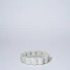 Marble Oval Ribbed Catchall White Marle