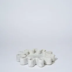 Marble Round Squiggle Catchall White Marle