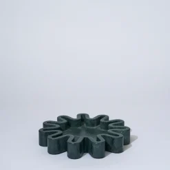 Marble Round Squiggle Catchall Emerald