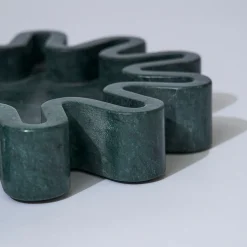 Marble Round Squiggle Catchall Emerald