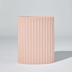 Ripple Oval Vase Icy Pink (L)