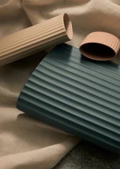 Ripple Oval Vase Steel Blue (L)