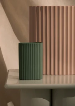 Ripple Oval Vase Steel Blue (S)