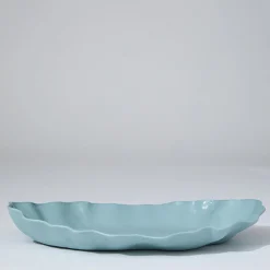 Ruffle Rectangle Platter Light Blue (XL)