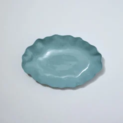 Ruffle Rectangle Platter Light Blue (XL)