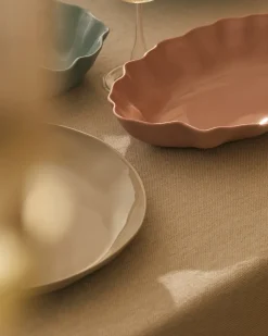 Ruffle Rectangle Platter Snow White (M)