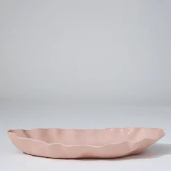 Ruffle Rectangle Platter Icy Pink (XL)