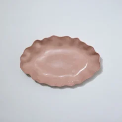 Ruffle Rectangle Platter Icy Pink (XL)